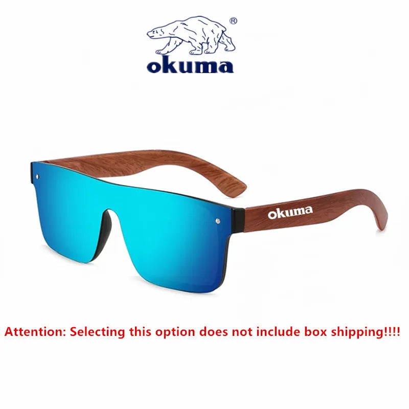 Polarized Fishing Sunglasses UV400 – Wood Grain Arms, Cycling, Driving &amp; Outdoor