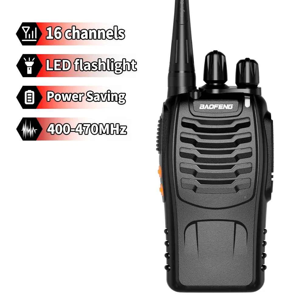 6Pack Baofeng 888S Walkie Talkie UHF Two Way Radio Long Range for Adult Radio Walkie Talkies Portable Transceiver For Handheld