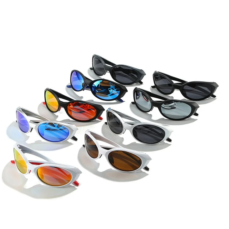 2026 Outdoor Sports Polarized Sunglasses Women Men Unisex Lightweight Reflective Mirrored Lens Color Patchwork Shades