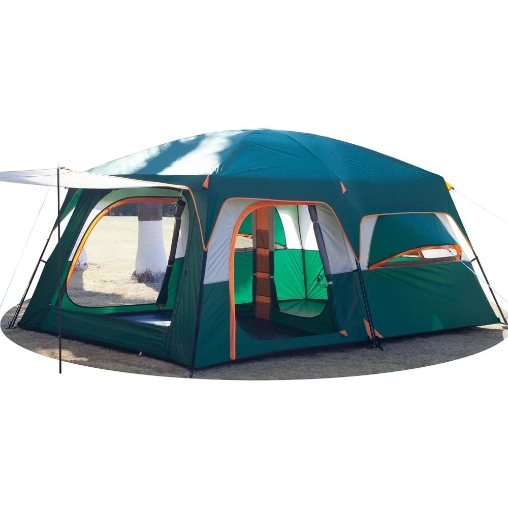 Extra Large Tent 12 Person,2 Bay Windows,Family Cabin Tents,14&