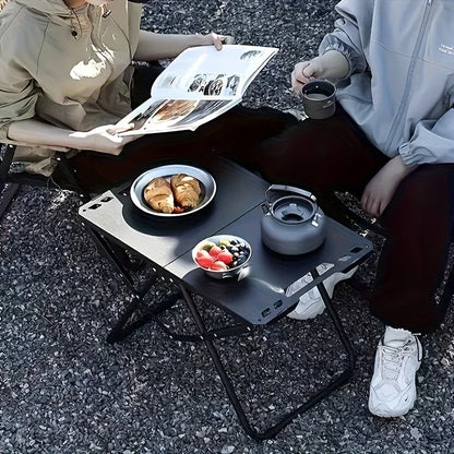Portable Folding Stainless Steel Camping Table – Outdoor Dining for Camping, Beach &amp; BBQ