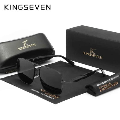 KINGSEVEN 7613 Polarized Sunglasses – Stainless Steel, Gradient, UV400, Unisex