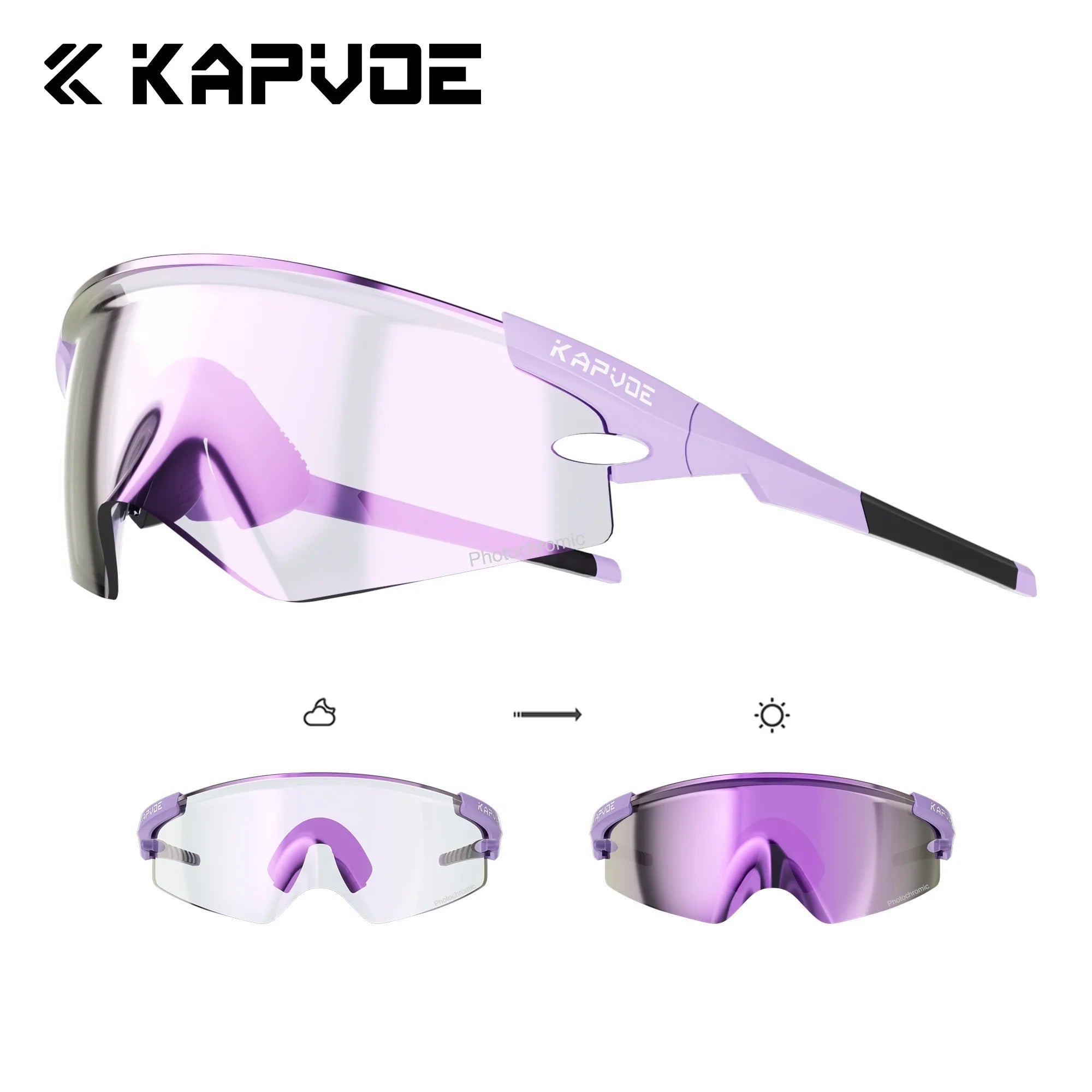 Kapvoe Man Cycling Glasses Sports Sunglasses Road Bike Mountain Bicycle Cycle Glasses Riding Goggle Sports Eyewear for Women 2026