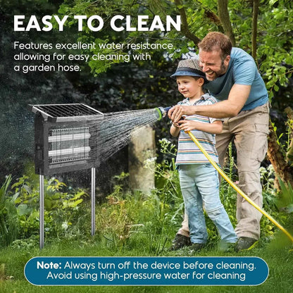 Solar Bug Zapper – 4500V Electric Mosquito Zapper with Panel Sensor, Waterproof, for Garden, Patio &amp; Camping