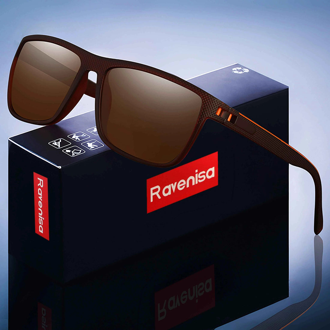 Fashion High Quality Brand New Polarized UV400 Sunglasses Men Women‘s Square Matte Frame Glasses