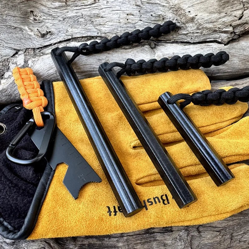 Bear Grylls Survival Fire Starter Magnesium Flint Rod, Portable Emergency Firesteel Kit Compass Whistle for Camping Hiking Tool