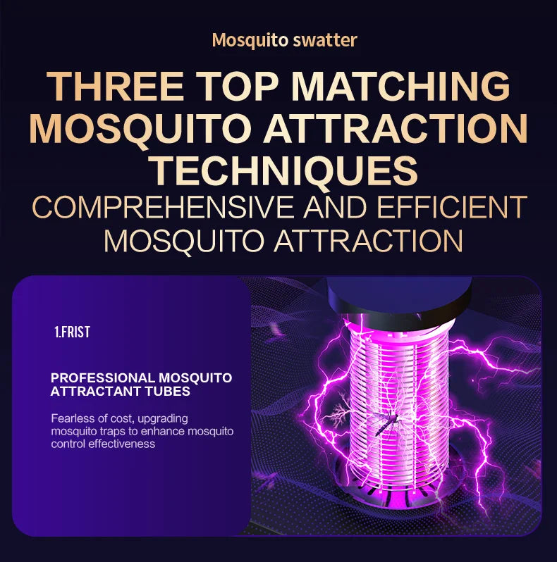 3-in-1 Mosquito Repellent Lamp Camping Lighting Insect Repellent Home Nightlight Electric Shock Mosquito Repellent Household