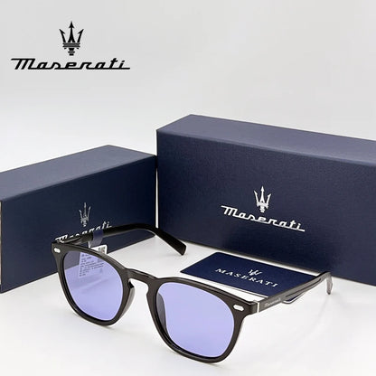 MASERATI 90173 Polarized Round Sunglasses – TR-90 Frame, UV400, Unisex