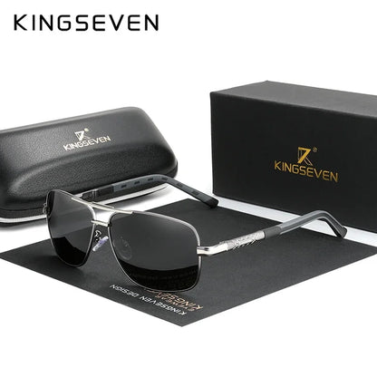KINGSEVEN Classic Pilot Polarized Sunglasses – UV400 Aluminum Frame for Men &amp; Women