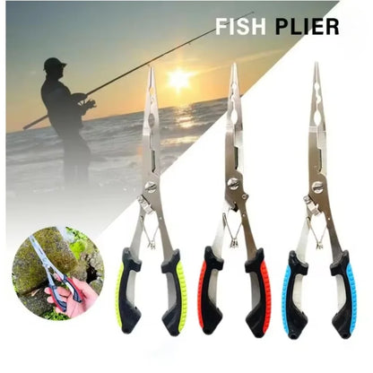 Stainless Steel Fishing Pliers – 3-in-1 Hook Remover, Line Cutter &amp; Ring Opener | Freshwater &amp; Saltwater