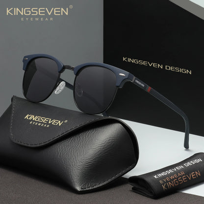 KINGSEVEN 7016 Polarized Sunglasses – Round Frame, UV400, 10 Colors, Unisex