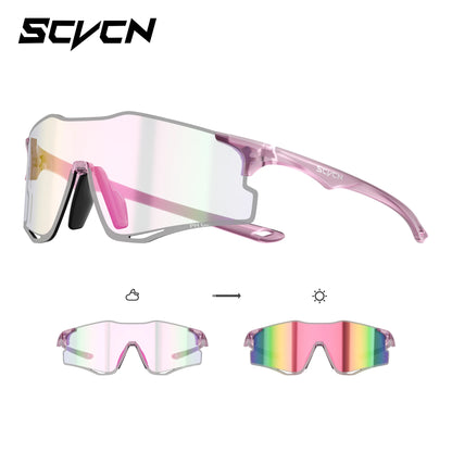 SCVCN Lightweight Running Sunglasses Cycling Glasses Photochromic UV400 for Men Cycling Road Bike Glasses Women Casual Hiking