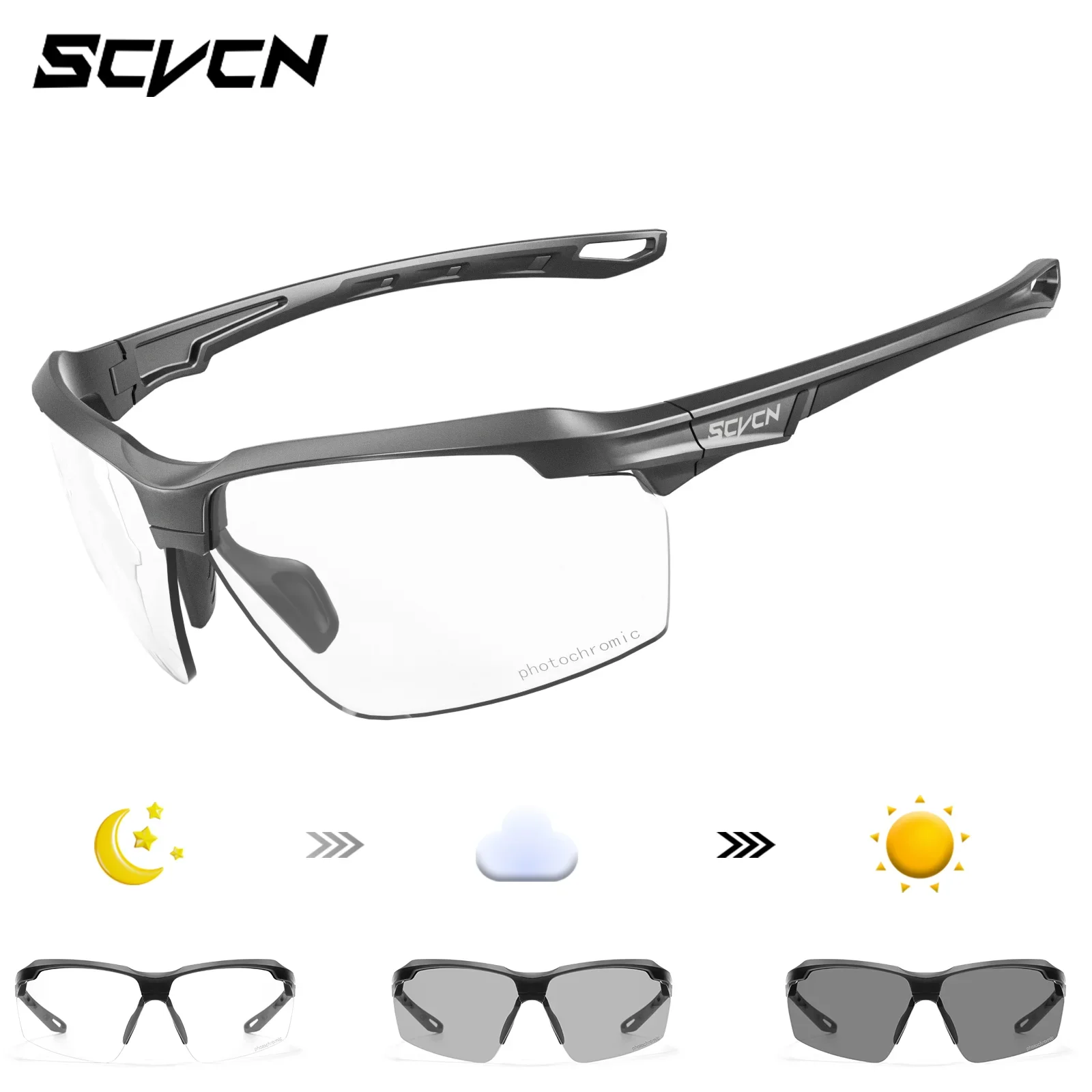 SCVCN Tactical Shooting Glasses – Photochromic Polarized Shockproof Goggles for Hunting, Airsoft &amp; Outdoor Sport