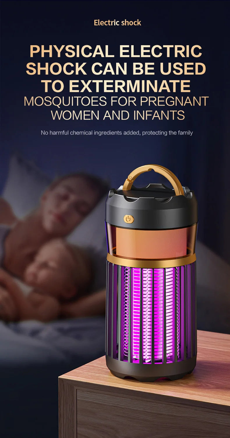 3-in-1 Mosquito Repellent Lamp Camping Lighting Insect Repellent Home Nightlight Electric Shock Mosquito Repellent Household
