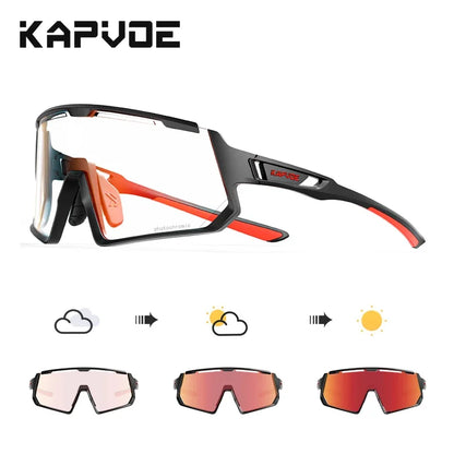 Kapvoe Photochromic Sunglasses for Men Cycling Glasses UV400 Sports Outdoor MTB Baseball Eyewear Women Sunglasses Cycling