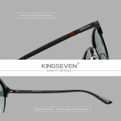KINGSEVEN Trendy Round Polarized Sunglasses – UV400 for Men &amp; Women