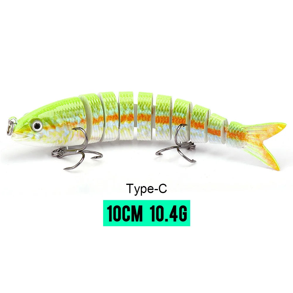 VTAVTA Jointed Swimbait Crankbait – Sinking Wobbler, 6/7/8-Segment, 10–14cm, 60+ Colors