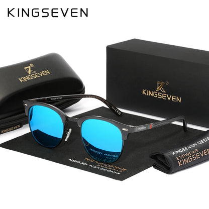 KINGSEVEN Trendy Round Polarized Sunglasses – UV400 for Men &amp; Women