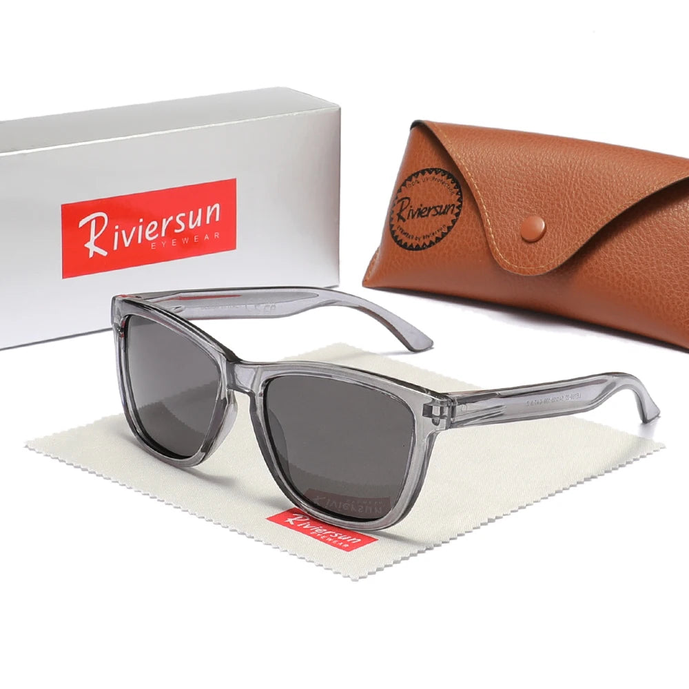 RIVIERSUN Classic Polarized Sunglasses – UV400 Unisex Retro Square Eyewear