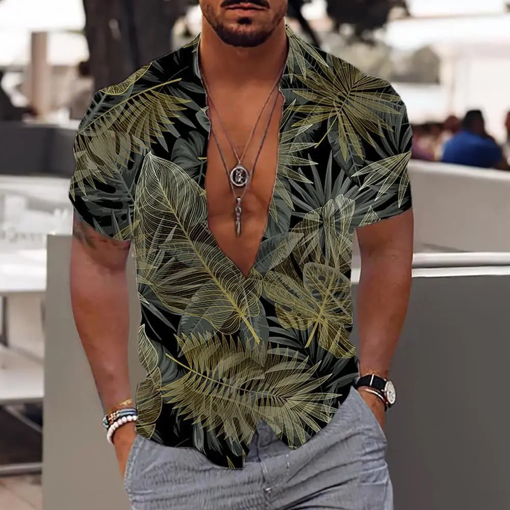 2024 Coconut Tree Shirts For Men 3d Printed Men&