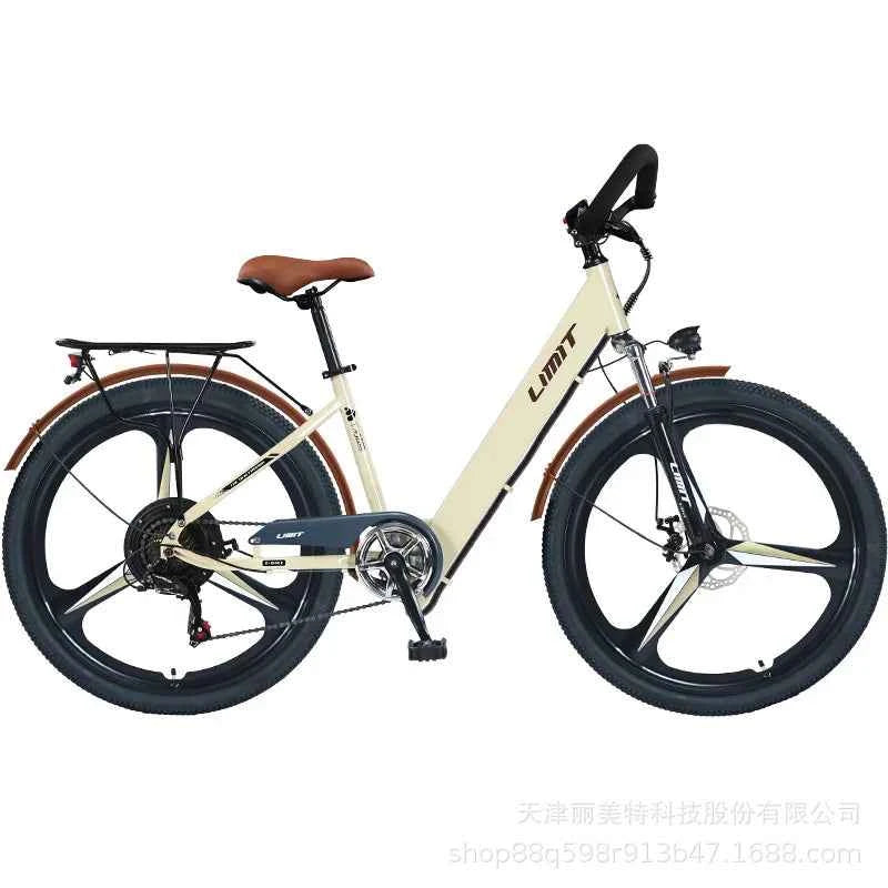 400W brushless motor city riding electric bicycle 48V20AH lithium battery electric moped adult bicycle 26-inch leisure E-Bike