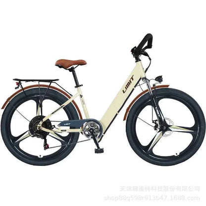 400W brushless motor city riding electric bicycle 48V20AH lithium battery electric moped adult bicycle 26-inch leisure E-Bike