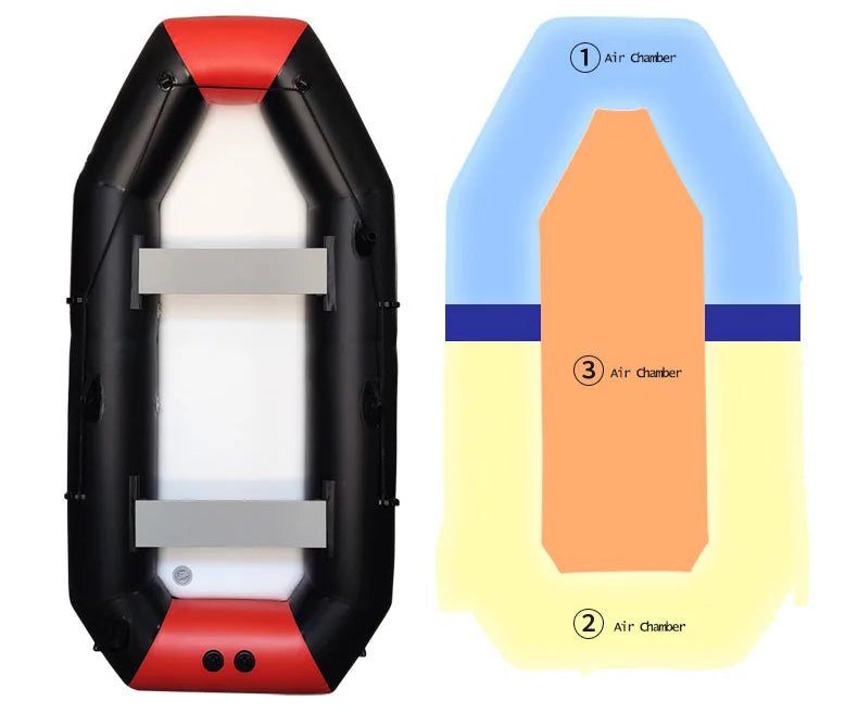 New 1.75~3.6m Inflatable Fishing Boat PVC 0.7mm Thickened Kayak Canoe Boat Sea Drifting Boat Rubber  Kayak Canoe Boat Drifting Boats