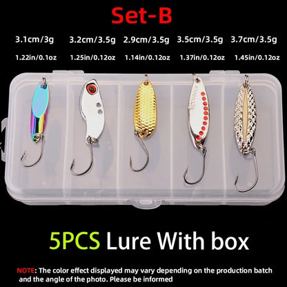 5pcs Metal VIB Wobbler Fishing Lure Set – 3g/10g/15g Sinking Hard Bait for Sea &amp; Freshwater Fishing