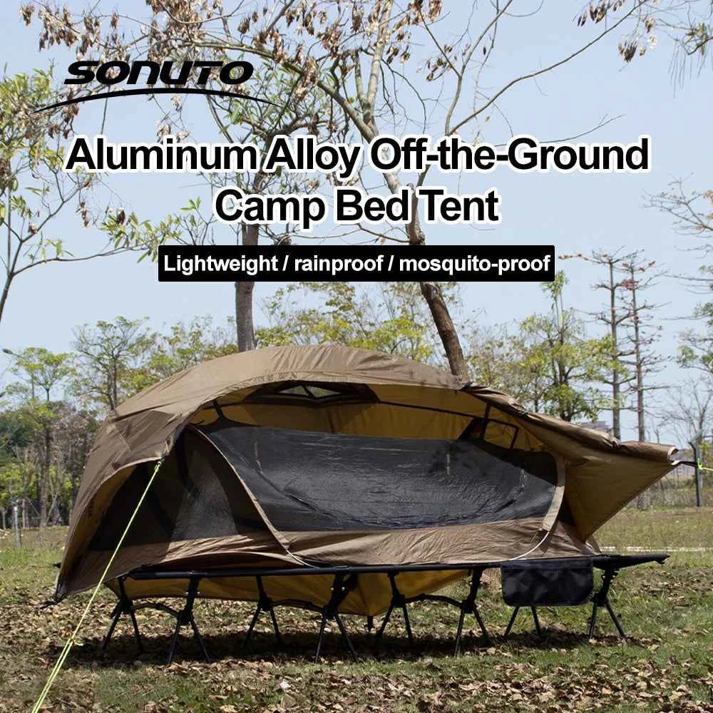 Sonuto 1-Person Camping Tent – Waterproof, Windproof, 4-Season with Aluminum Poles