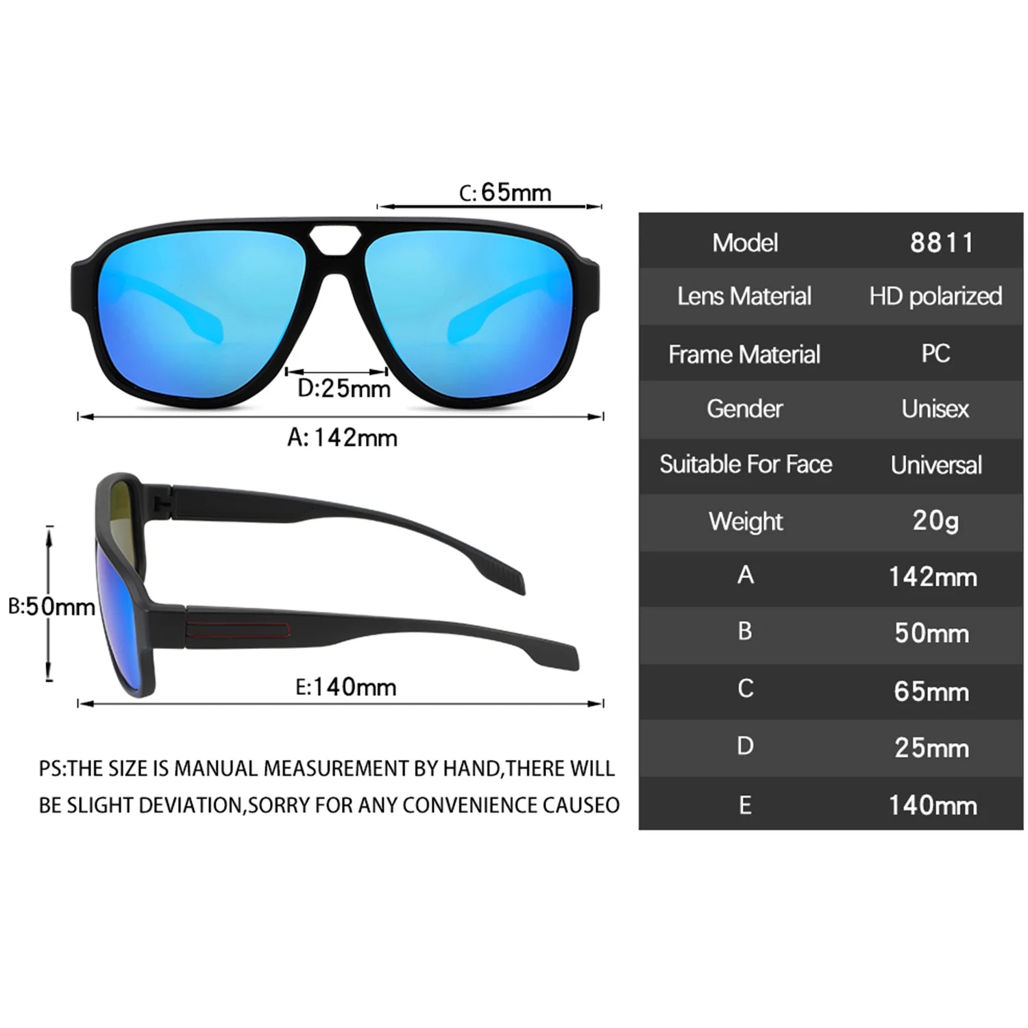 TR90 Polarized Oval Sunglasses UV400 – Unisex Fashion Eyewear