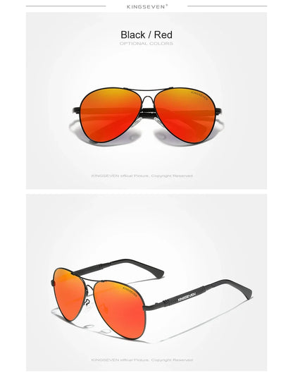 KINGSEVEN N7730 Polarized Pilot Sunglasses – Titanium Frame, Photochromic, UV400, Unisex
