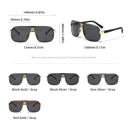KINGSEVEN Polarized Square Oversized Sunglasses – UV400 Alloy Frame for Men &amp; Women