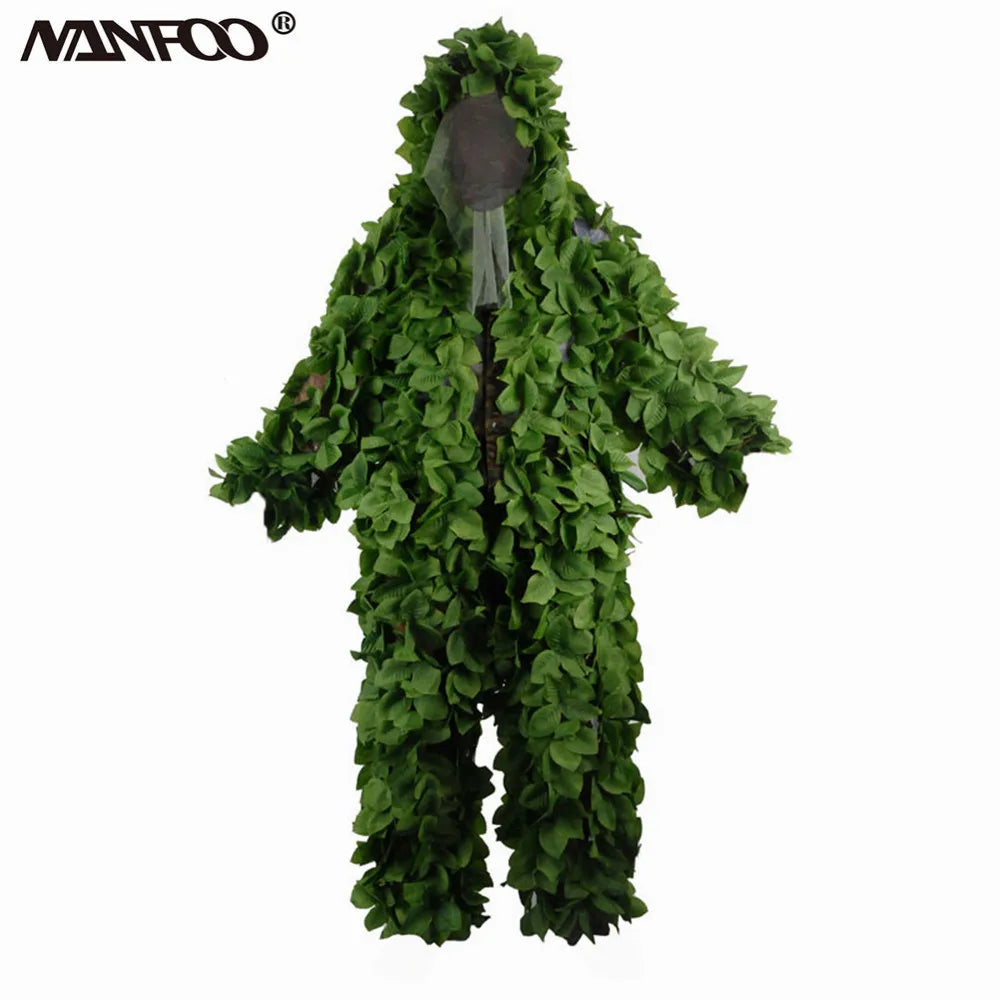 Camouflage Leaves Green Leaves Suit Hunting