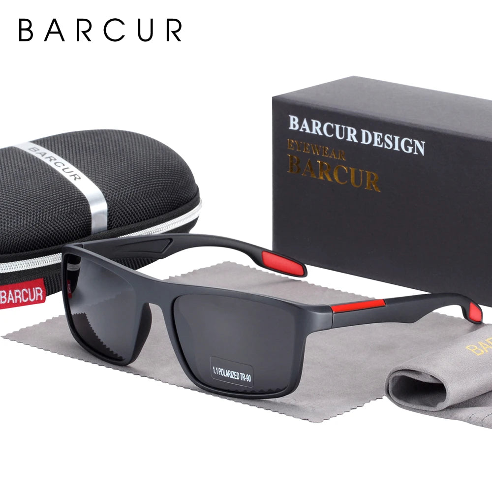 BARCUR Cycling Sunglasses – TR90 Ultralight Polarized UV400 Square Eyewear for Men &amp; Women