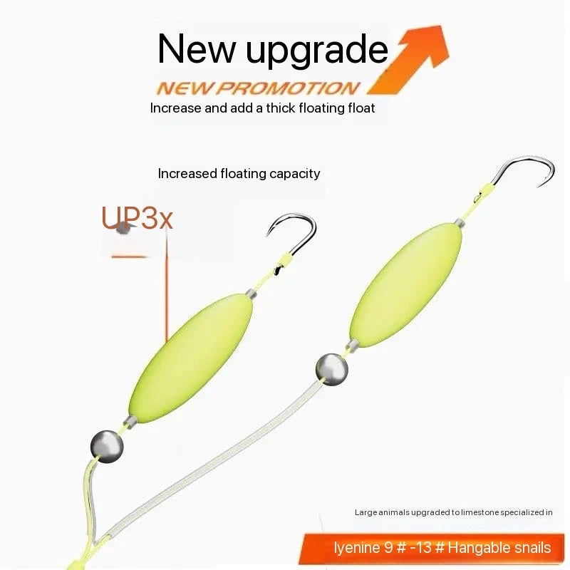 Carp Fishing Double Hook Baitcasting Kit – Anti-Float Carbon Steel Barbed Hook Set (5pcs)
