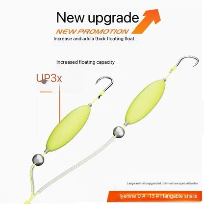 Carp Fishing Double Hook Baitcasting Kit – Anti-Float Carbon Steel Barbed Hook Set (5pcs)