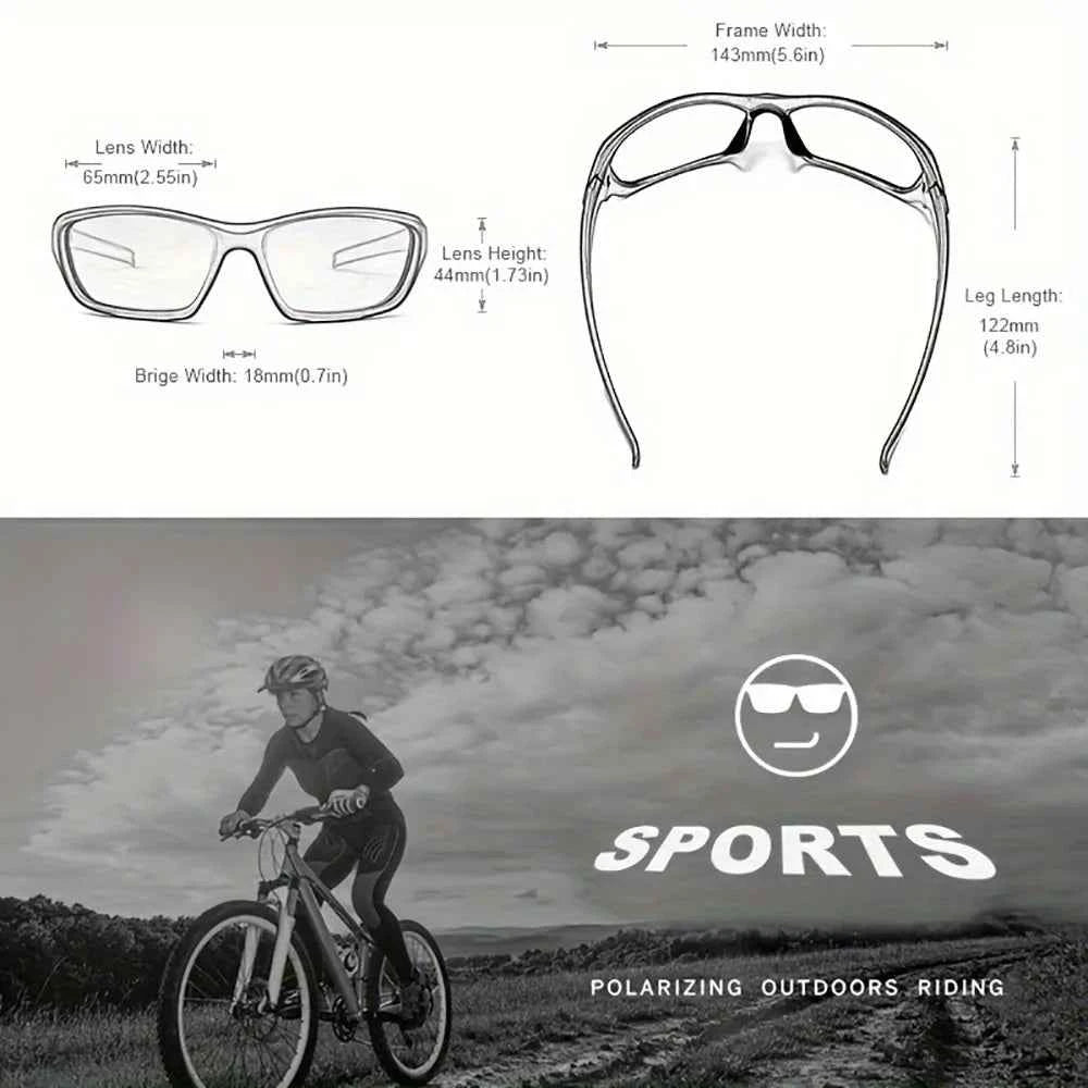 2pcs Advanced Cool Fantasy Polarized Surround Fashion Sunglasses,Men&