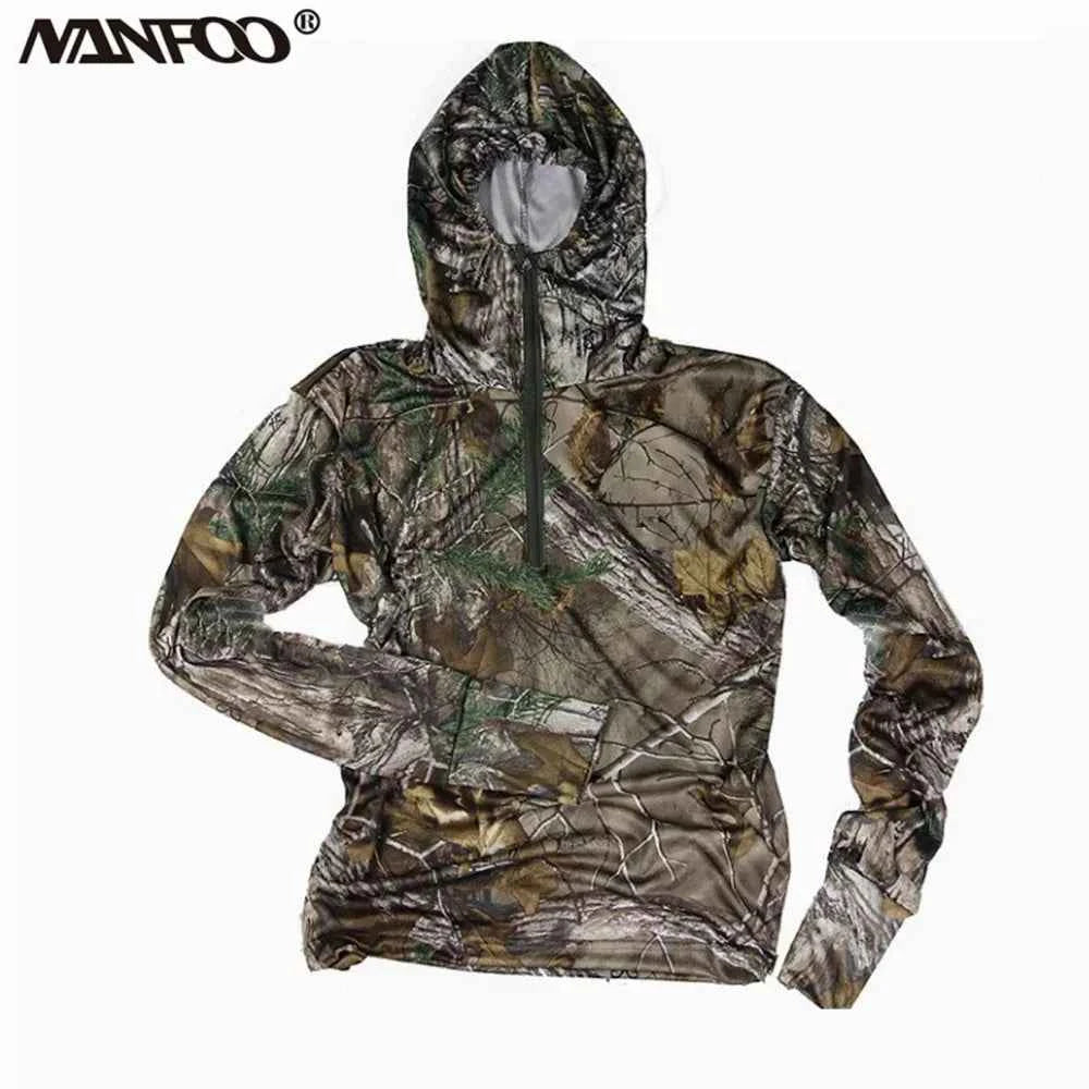 Summer Thin Sun Protection Fishing Jacket Long-Sleeved Cycling Hooded Jacket Tree Bionic Camouflage Hunting Jungle Ghillie Suit