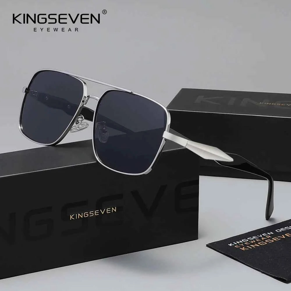 KINGSEVEN Polarized Sunglasses – UV400 Rectangle Frame for Men &amp; Women
