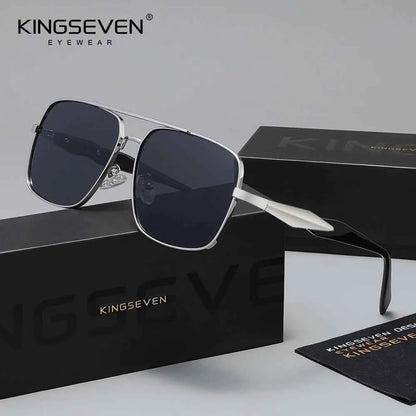 KINGSEVEN Polarized Sunglasses – UV400 Rectangle Frame for Men &amp; Women