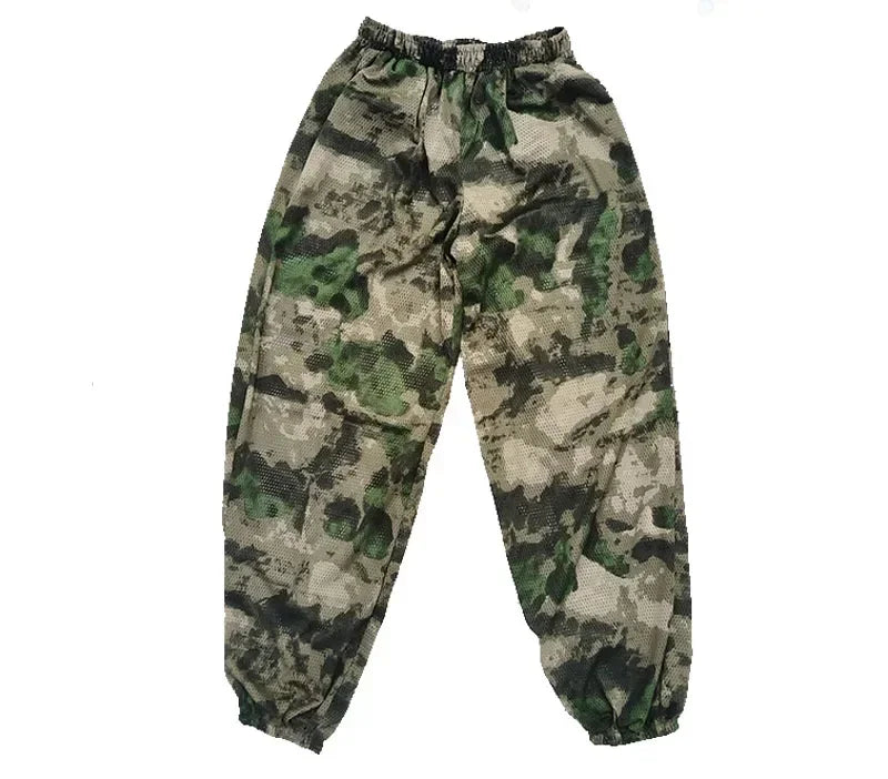 Mesh Ghillie Suit – Breathable Camo Hoodie &amp; Pants Set for Hunting, Fishing &amp; Tactical Use
