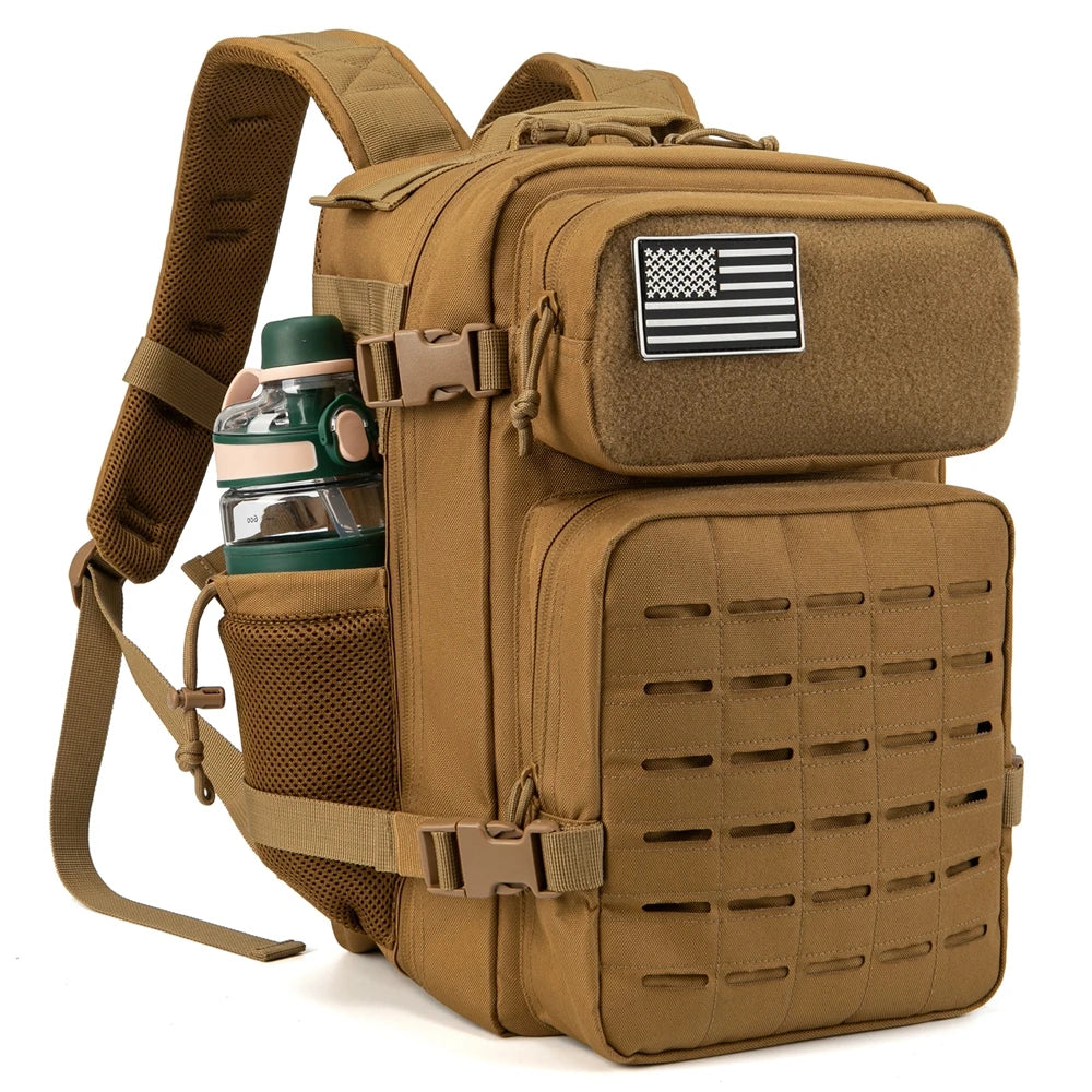 Tactical Backpacks for Men Survival Laser Cut Hunting with Dual Cup Holders