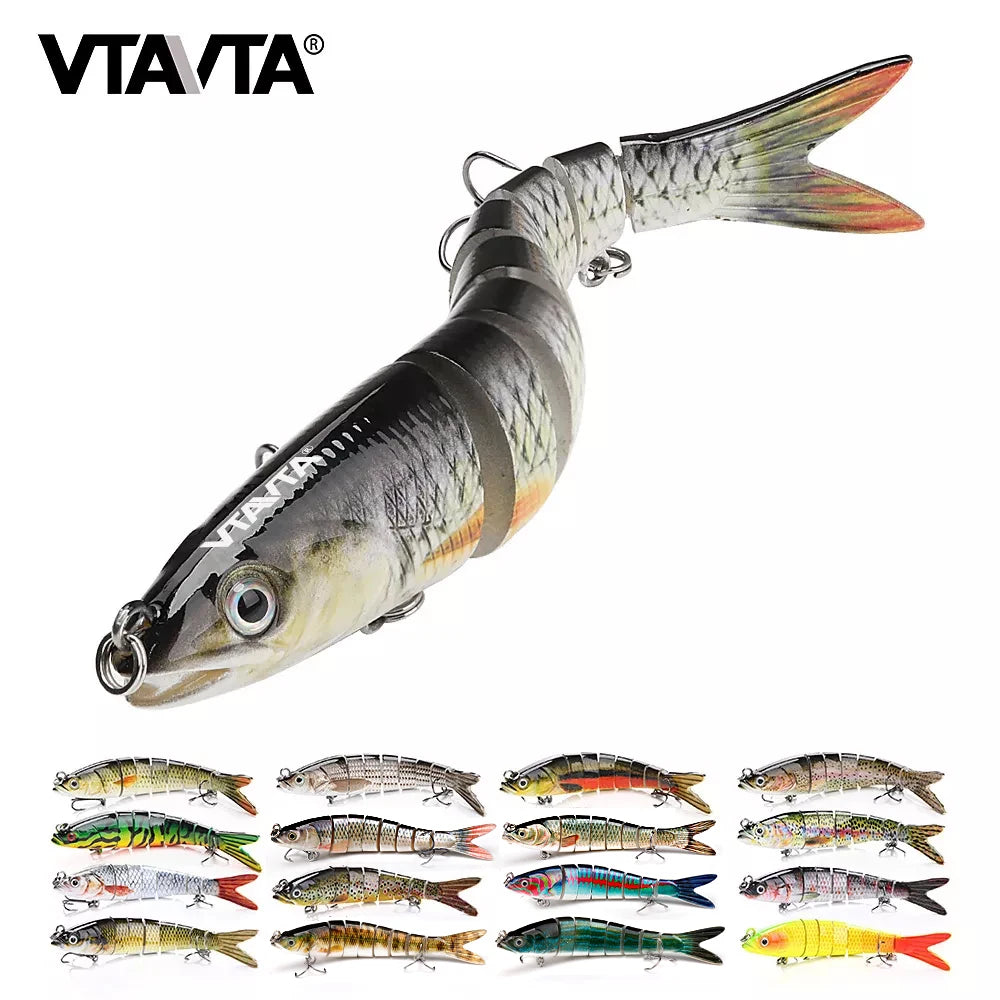 VTAVTA Jointed Swimbait Crankbait – Sinking Wobbler, 6/7/8-Segment, 10–14cm, 60+ Colors