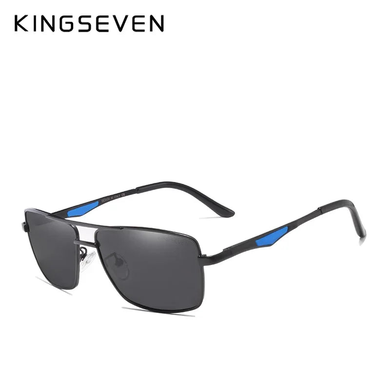 KINGSEVEN 7906 Polarized Sunglasses – Stainless Steel, Mirror, UV400, Men’s
