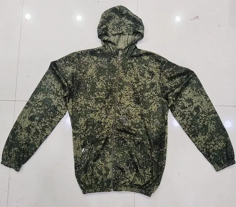 Mesh Ghillie Suit – Breathable Camo Hoodie &amp; Pants Set for Hunting, Fishing &amp; Tactical Use