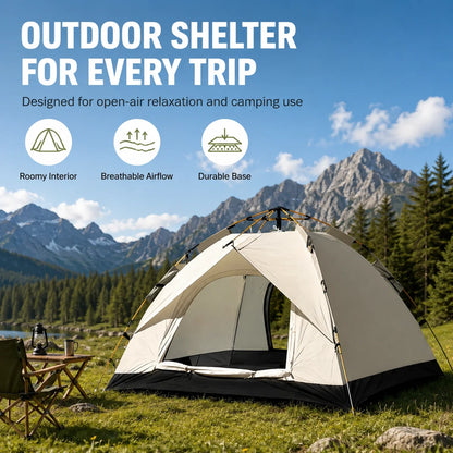 Automatic Pop-Up Camping Tent | 3-4 Person | Windproof &amp; Waterproof