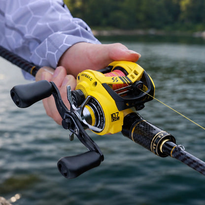 Sougayilang 107-DC Baitcasting Reel – iDC Electronic Brake 7.1:1 Gear Ratio 6+1BB 15KG Drag Saltwater &amp; Freshwater