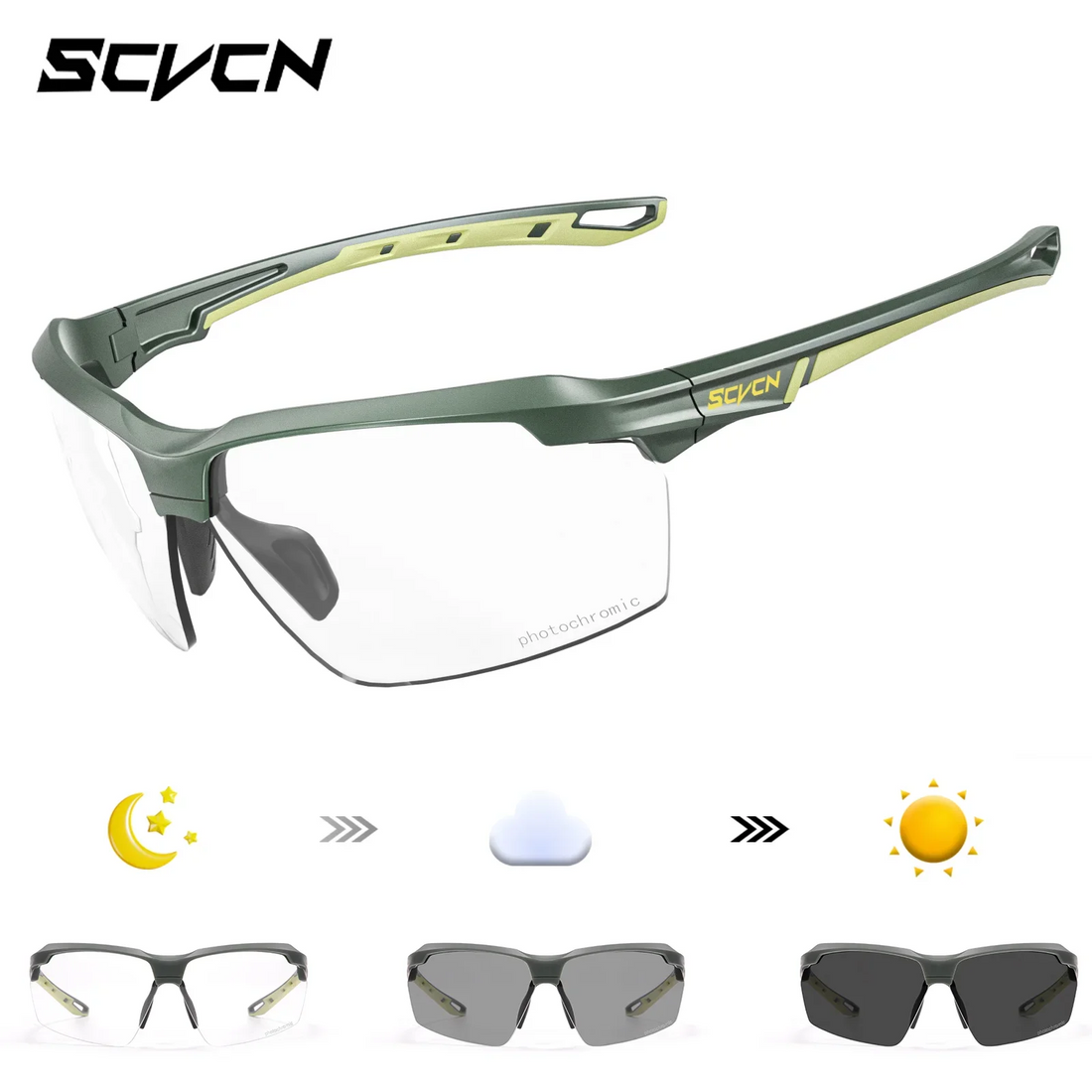 SCVCN Tactical Shooting Glasses – Photochromic Polarized Shockproof Goggles for Hunting, Airsoft &amp; Outdoor Sport