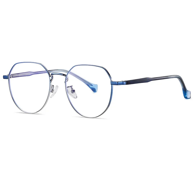 Handoer Blue Light Blocking Glasses – Full Rim Alloy Frame, Unisex Round/Oval
