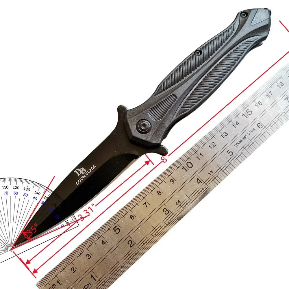 Stainless Steel Axe &amp; Folding Knife Combo Set: Durable for Outdoor Adventures, Camping &amp; Hiking